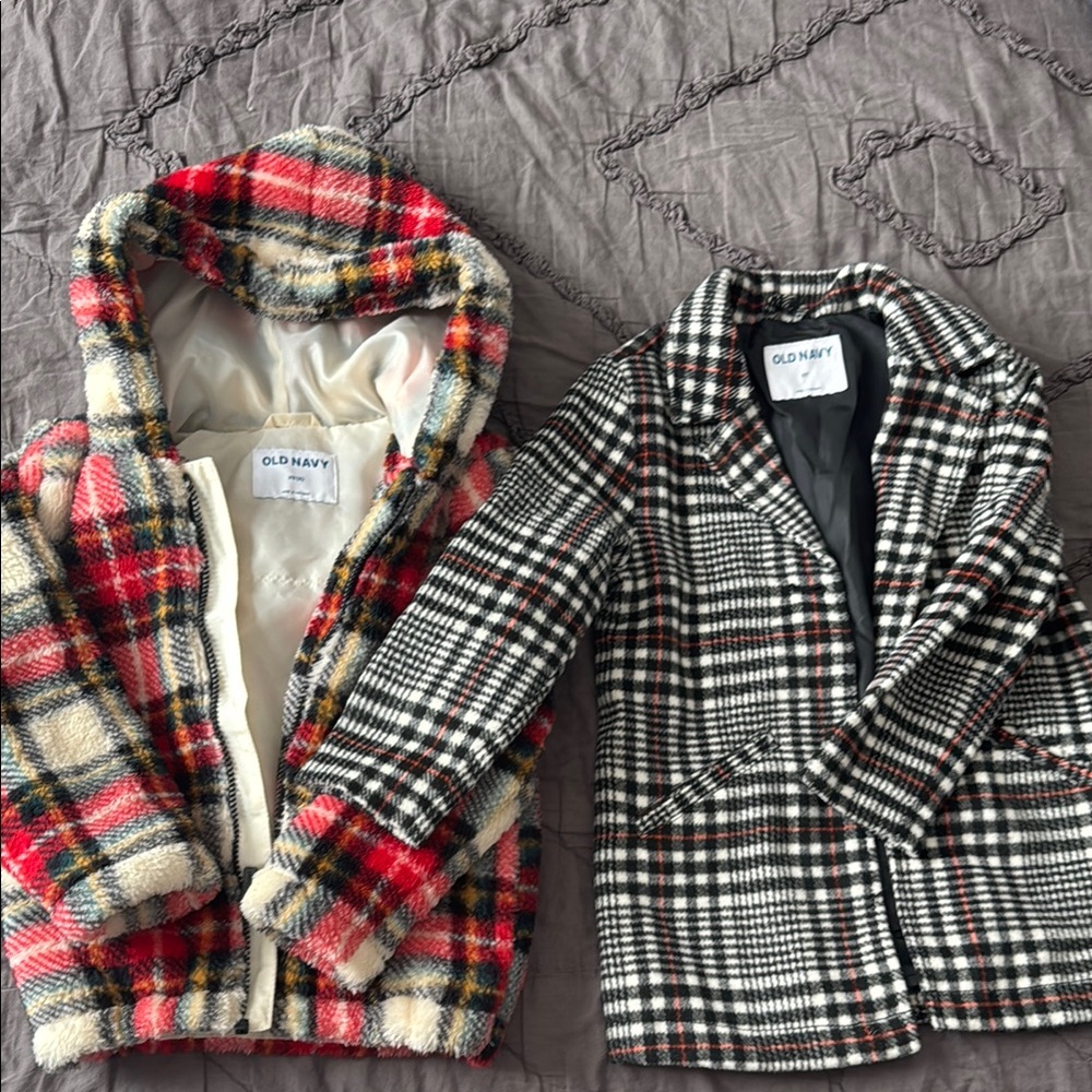 Old Navy Plaid Jackets - Red and Black